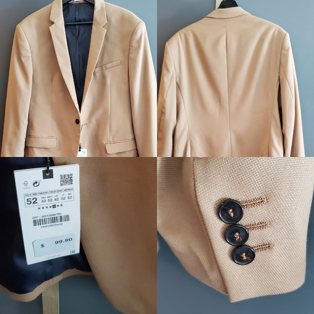 Zara jacket size 52 Large